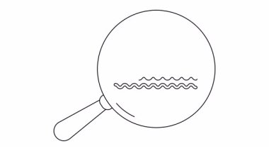 Büyüteç, su hattındaki bir tekneyi gösteriyor.