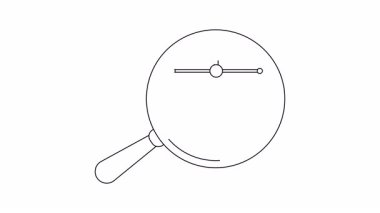 Bir büyüteç, minimalist bir şekilde tasarlanmış bir adalet ölçeğine odaklanır.