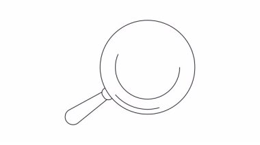 Bir büyüteç üç eşit sektöre bölünmüş dairesel bir forma odaklanır