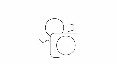 Bir dişli ve bir duvar soketi beyaz arka plana karşı siyah çizgili şekiller olarak gösterilir