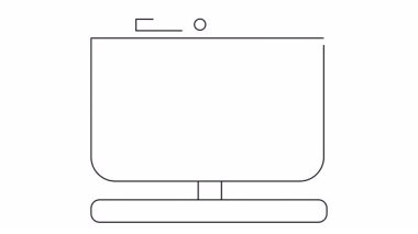 Çizgi sanatı, beyaz bir arkaplanda okla delinmiş bir kalbi gösteren bir monitör gösteriyor.