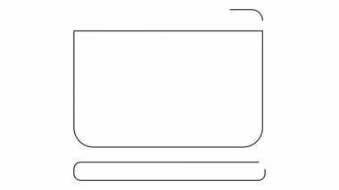 Dairesel dolguyu içeren basit bir siyah beyaz çizgi çizimi