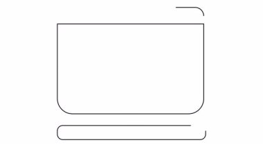 Bir güç simgesini gösteren bir bilgisayar ekranının satır çizimi