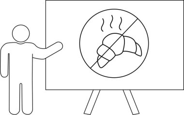 Sıcak kruvasanla sehpada daire şeklinde çizilmiş.