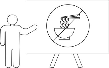 Erişteyi yasaklayan bir tabela gösteren bir resim.