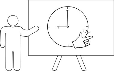 900 'ü gösteren bir sehpadaki saate bak.