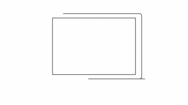 Laptop ekranında basit bir kamera sembolü olan bir kişi simgesi görüntülenir