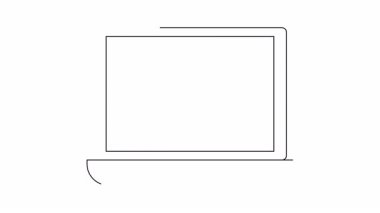 Ekranda gösterilen ve beyaz arkaplanda izole edilmiş tıpa simgesine sahip bir dizüstü bilgisayar