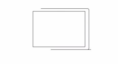 Bir dizüstü bilgisayar ekranda beyaz bir arkaplana karşı siyah çizgilerle özetlenmiş bir yıldız şekli gösterir