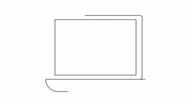 Ekranında bilgisayar fare simgesi olan bir dizüstü bilgisayar