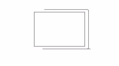 Bir dizüstü bilgisayar, ekranında basitleştirilmiş çizgi çizim biçimi ile sunulan bir testereli araç simgesini gösterir