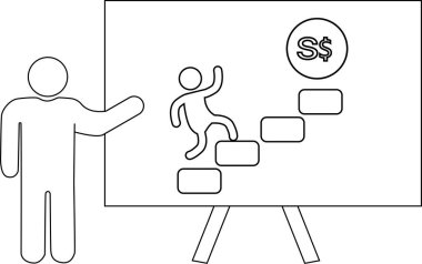 Teker teker Singapur dolar işaretine tırmanan bir kişi görülüyor.