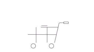 Satranç sopasıyla dolu bir alışveriş arabası.