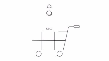 Bir roket gemisi alışveriş arabasında oturur.