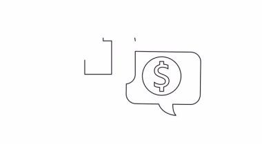 İki konuşma baloncuğu. Biri pano simgesiyle diğeri dolar işareti ile işaretlenmiş.