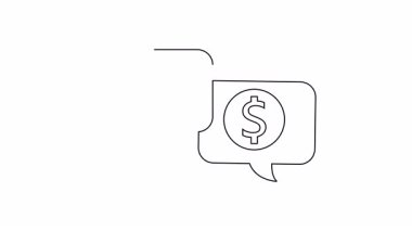 Sohbet baloncuklarında Bilgisayar Doları sembolü çizimi