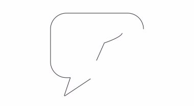 Beyaz arkaplan çizilmiş bir uçak içeren bir konuşma baloncuğu gösteriyor