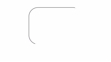 Konuşma balonunun içindeki güç sembolünün çizgi çizimi