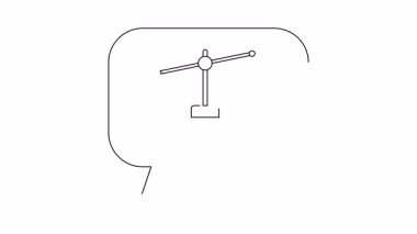 Konuşma baloncuğu bir denge ölçeği çizimi içerir