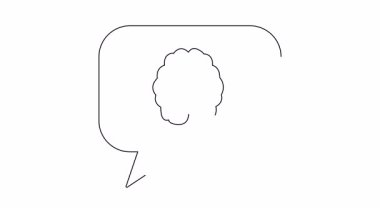 Bir konuşma baloncuğunun içinde bir beyin gösterilir