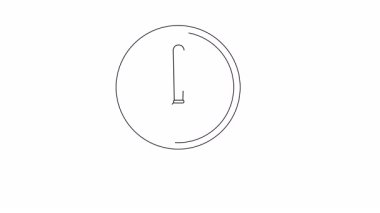 Beyaz arka planda izole edilmiş bir boya fırçasına odaklanmış siyah çizgili büyüteç.