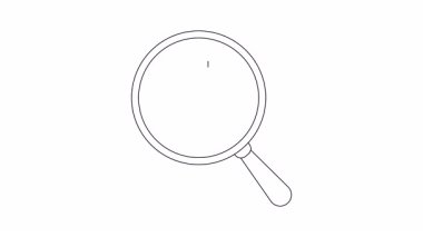 Bir büyüteç, basit bir çizgi çizimi olarak tasvir edilen bir delikte bir golf bayrağı gösterir.