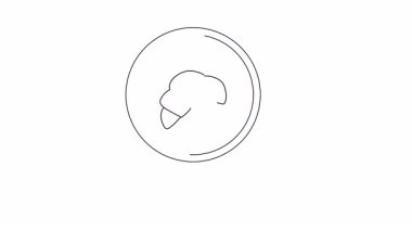 Bir kruvasan, üzerinde buhar çizgileri olan bir büyüteçin içinde.