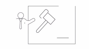 Bir insan, bir kare içindeki tokmak görüntüsüne işaret eder.