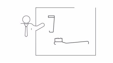 Erkek, çerçeveli kare içinde diş fırçasında diş macunu sunar