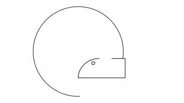 9 ve 12 'yi gösteren elleri olan bir saat bir satırla ya da et bıçağıyla kesişir.