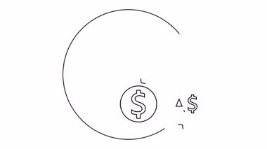 Para değişimi için Avustralya dolar sembollü saat.