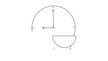 900 zaman buharlı kase ve çubuklu çizgili saat.