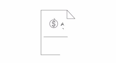 Bir kağıt A 'nın döviz döviz sembolünü gösteriyor.