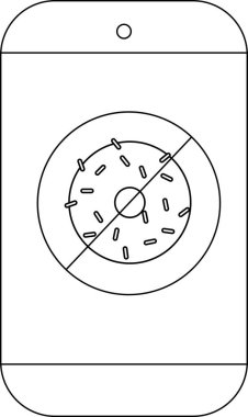 Donutu süsleyen bir telefon kulübesi.
