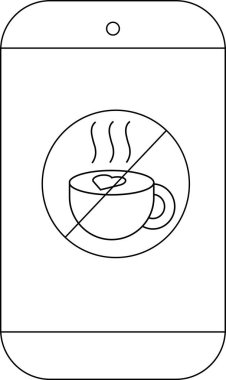 Kahve sembolü olmayan bir akıllı telefon.