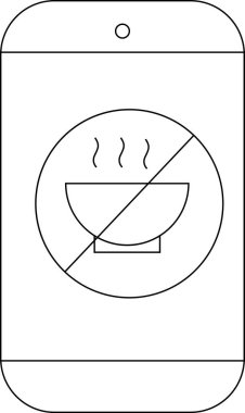 Akıllı telefondan yemek sembolü görünmüyor. Buharlı bir kasesi var.