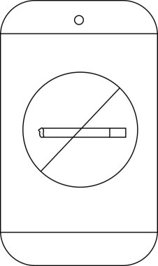 Bir akıllı telefon ekranında bir burun işareti gösterir