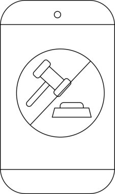 Akıllı telefon çapraz çizgili tokmak iç daire görüntüler