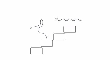 Çizgi sanatı, suda bir mesajla şişeye doğru tırmanan bir figürü tasvir eder.