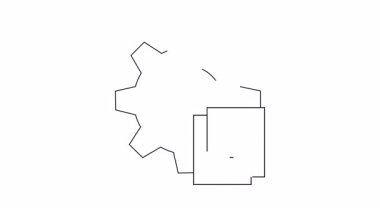 Bir çark arkada oturur ve üzerinde yatay çizgiler olan iki belgeyi üst üste bindirir.