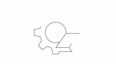 Sağ alt çeyreği kaplayan dikdörtgenli bir vites.