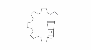 Bir resimde vites ve güneş gözlüklü bir losyon tüpü görülüyor.