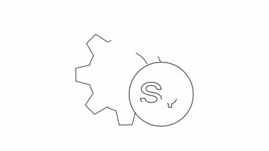 S para birimi sembolü içeren çemberin yanındaki dişli.