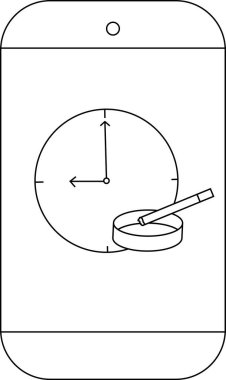 Telefon ekranında bir saat görülüyor. Yanında bir sigara küllüğünün yanında 900 yazıyor.