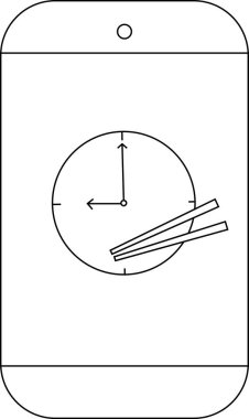 Akıllı telefon ekranında 900 'lü saat iki satırla örtülmüş.