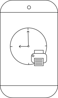 Ekranında bir yazıcı simgesi olan 900 'ü gösteren bir akıllı telefon