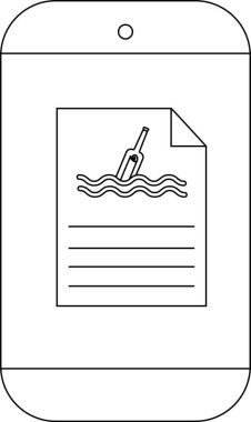 Bir dijital aygıt satırdaki bir sayfada bir mesaj gösterir