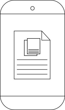 Bir akıllı telefon bir belge simgesi görüntüler