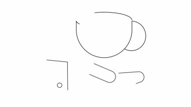 El, üzerinde kalp tasarımı olan bir kahve fincanı sunar.