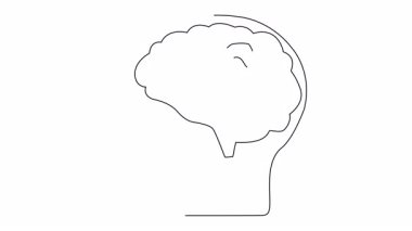 Yumruk içeren bir beyin ile çizgi ana hatları çiziyor